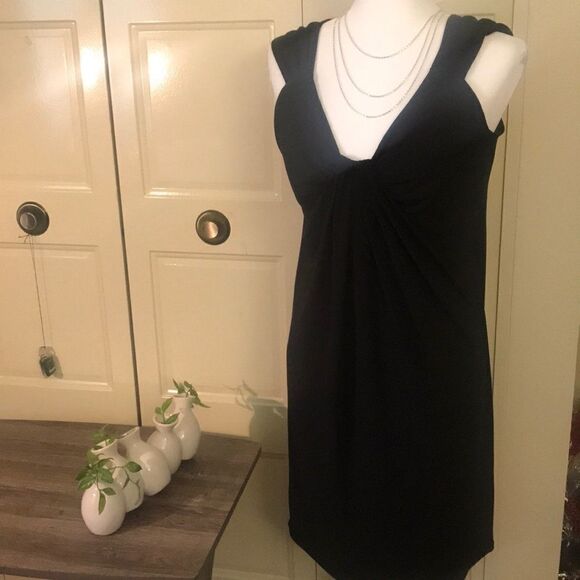 28. NEW YORK & COMPANY BLACK SLEEVELESS EVENING DRESS - Picture 1 of 13